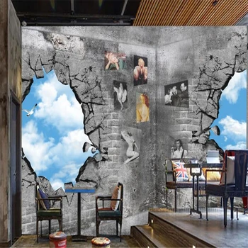 beibehang tapeet seinte 3 d HD foto tapeet telliskivi seina sky teenetemärgi seinamaaling baar, kohvik, tapeedid eest elutuba behang