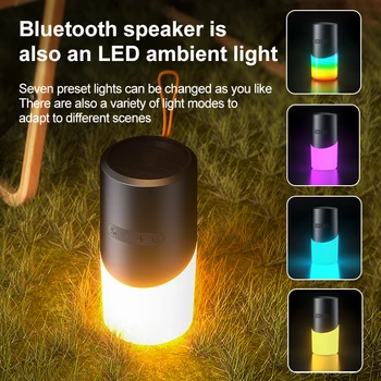 Bluetooth Kõlar RGB LED Veekindel Mini Kaasaskantav Väljas Meeleolu Lamp Kõlar TF Kaardi MP3 Mängija iPhone Samsung Telefon