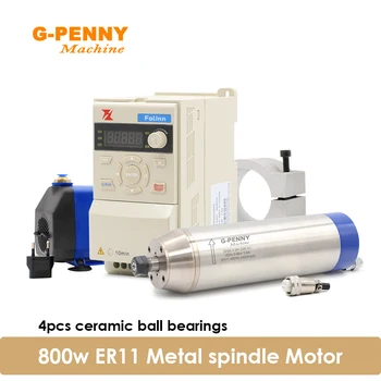 G-penny Masin 0.8 KW ER11 Metallist spindel 4tk keraamilised laagrid &1,5 KW H110 Inverter &65mm Bracket &75W veepump